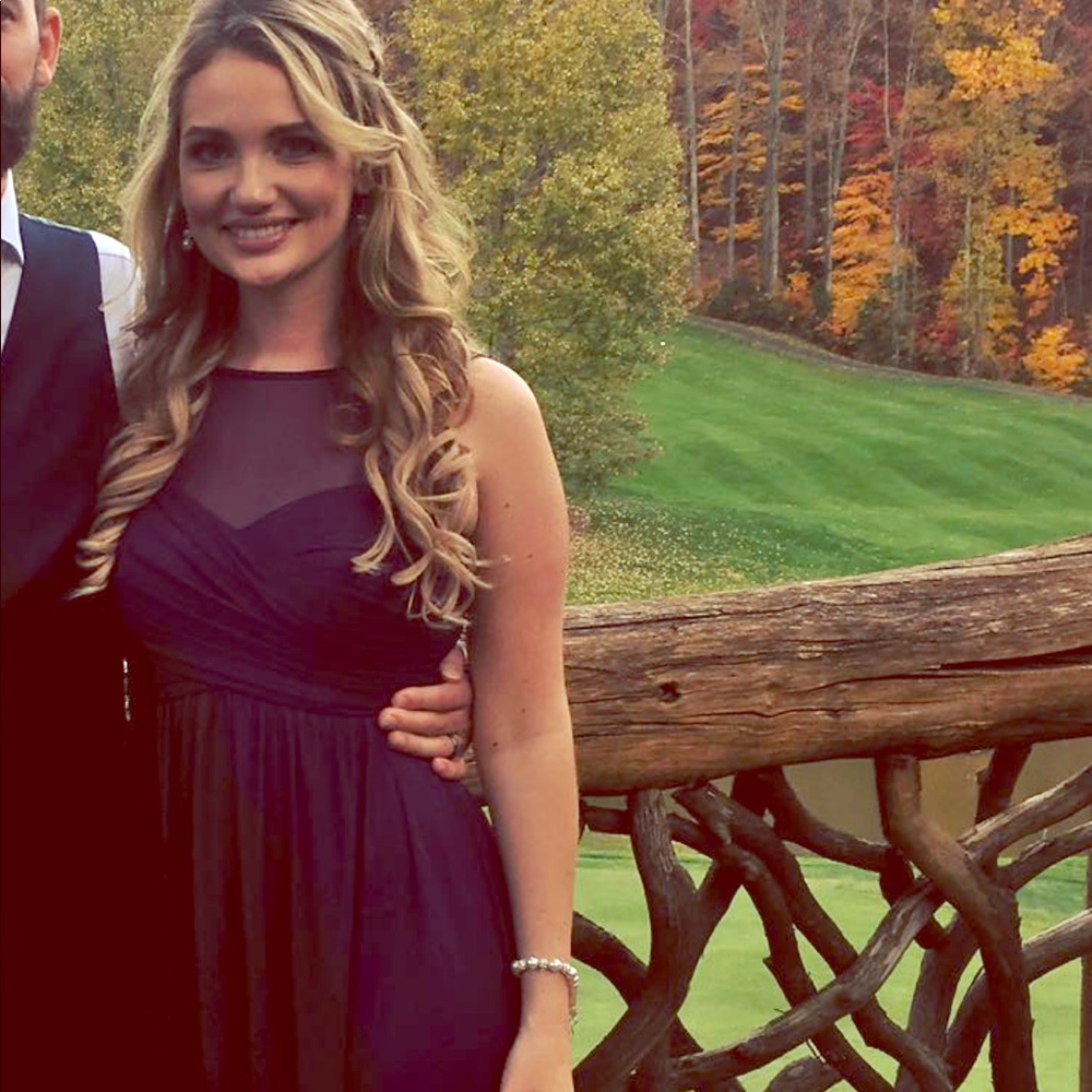 David’s Bridal Bridesmaid Plum Dress